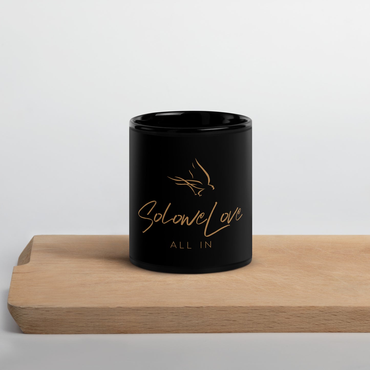 One-Love Black Glossy Mug