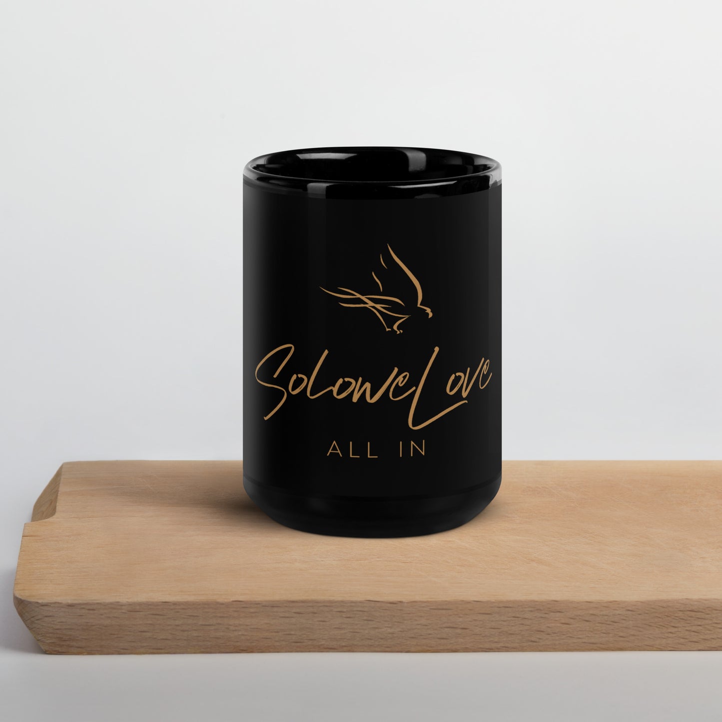 One-Love Black Glossy Mug