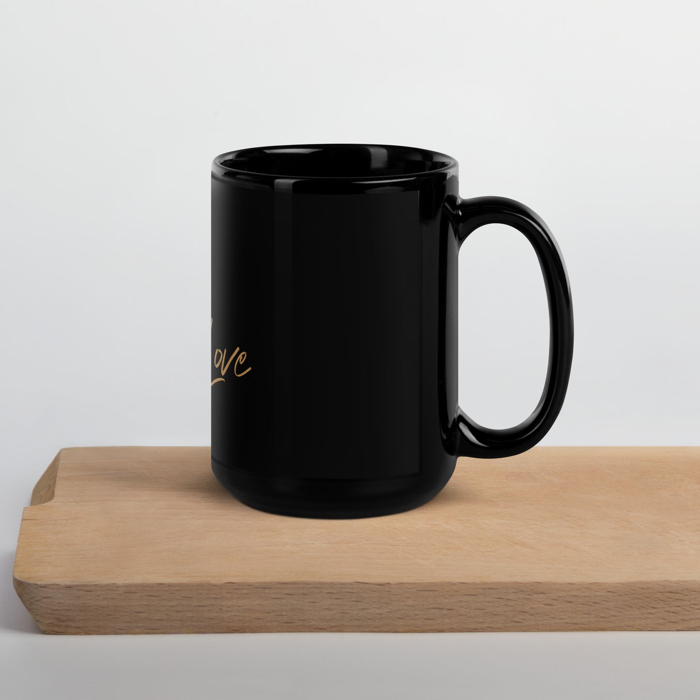 One-Love Black Glossy Mug